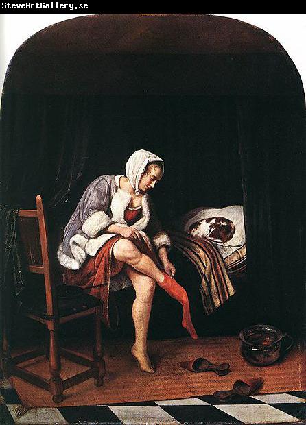 Jan Steen Woman at her toilet
